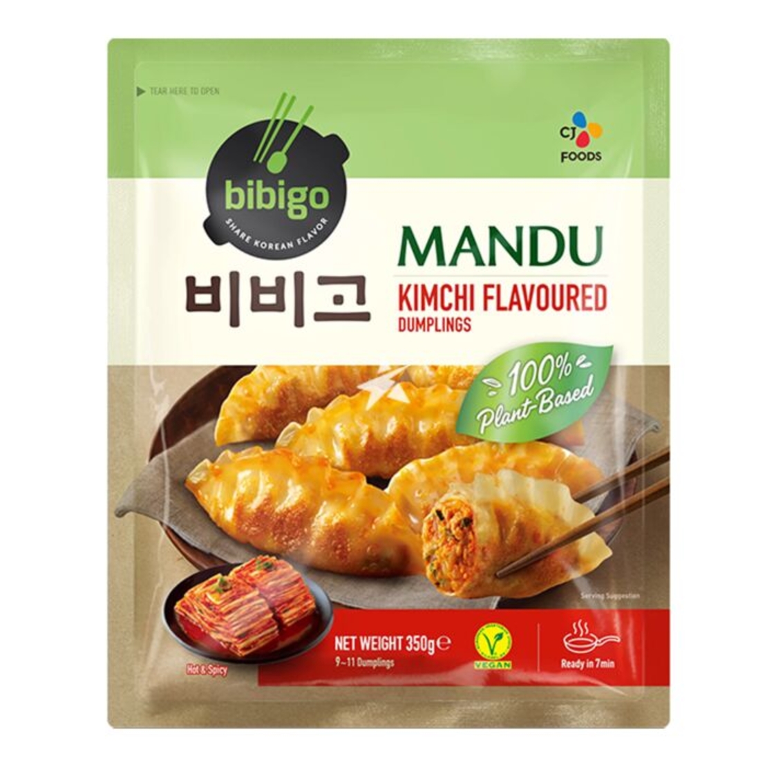 Bibigo Mandu Kimchi Flavoured Dumplings 350grms