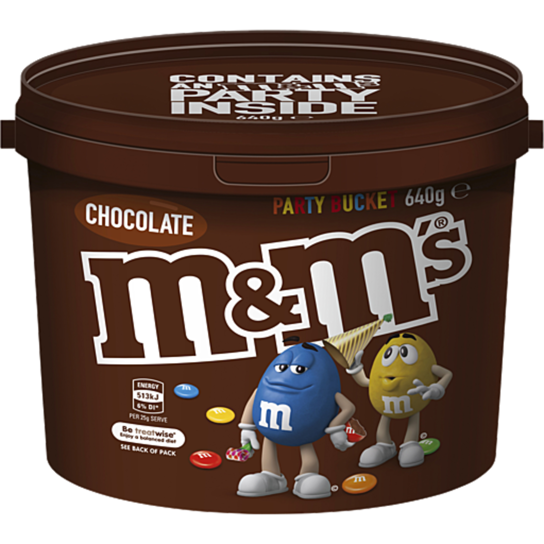 M&M's -Party Bucket - Chocolate 640g