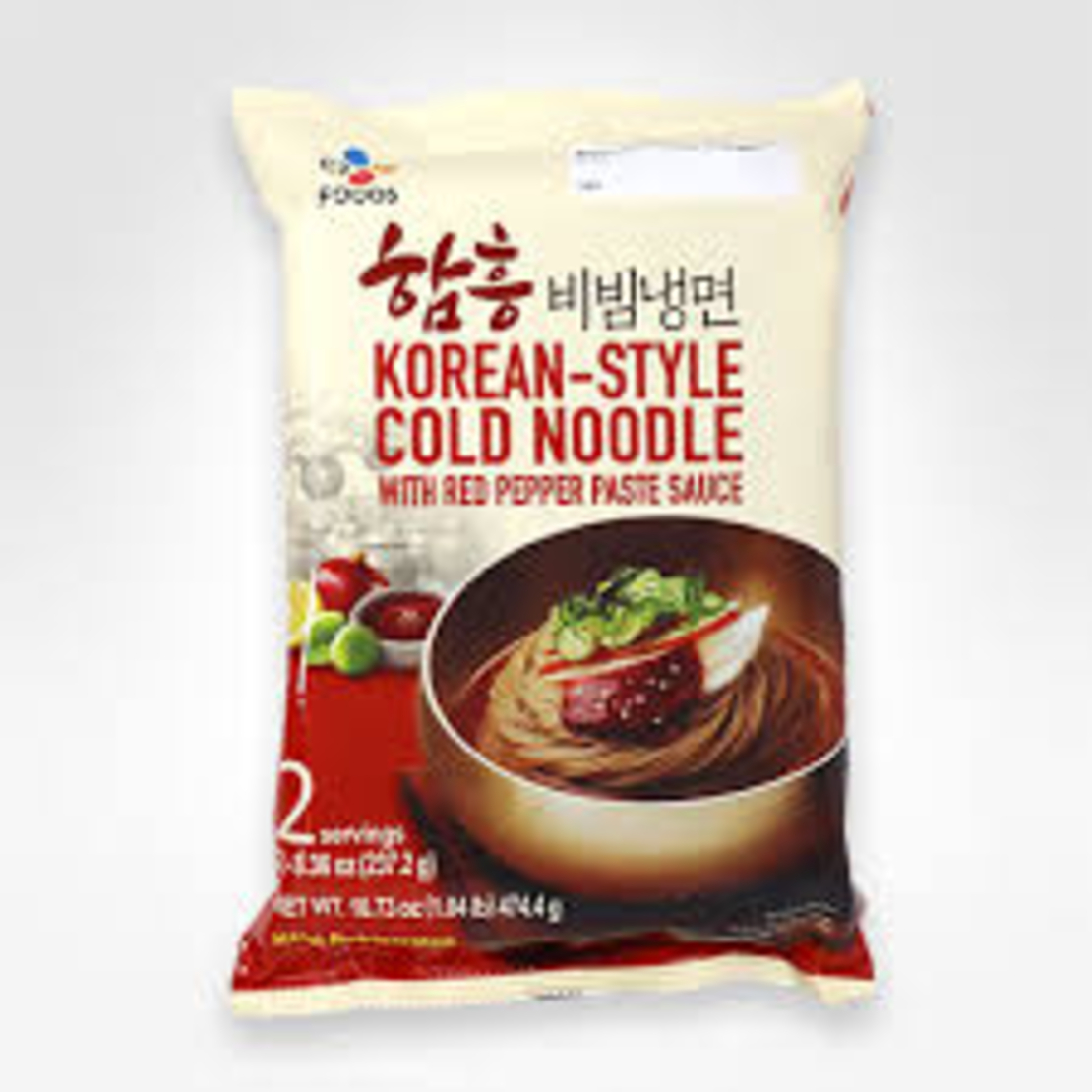 CJ Korean-Style Cold Noodle with Red Pepper Paste Sauce 474.4grms (2servings)
