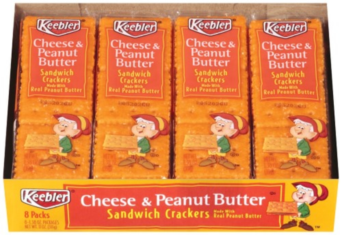 Keebler Cheese & Peanut Butter Sandwich Crackers 8 packs 311g