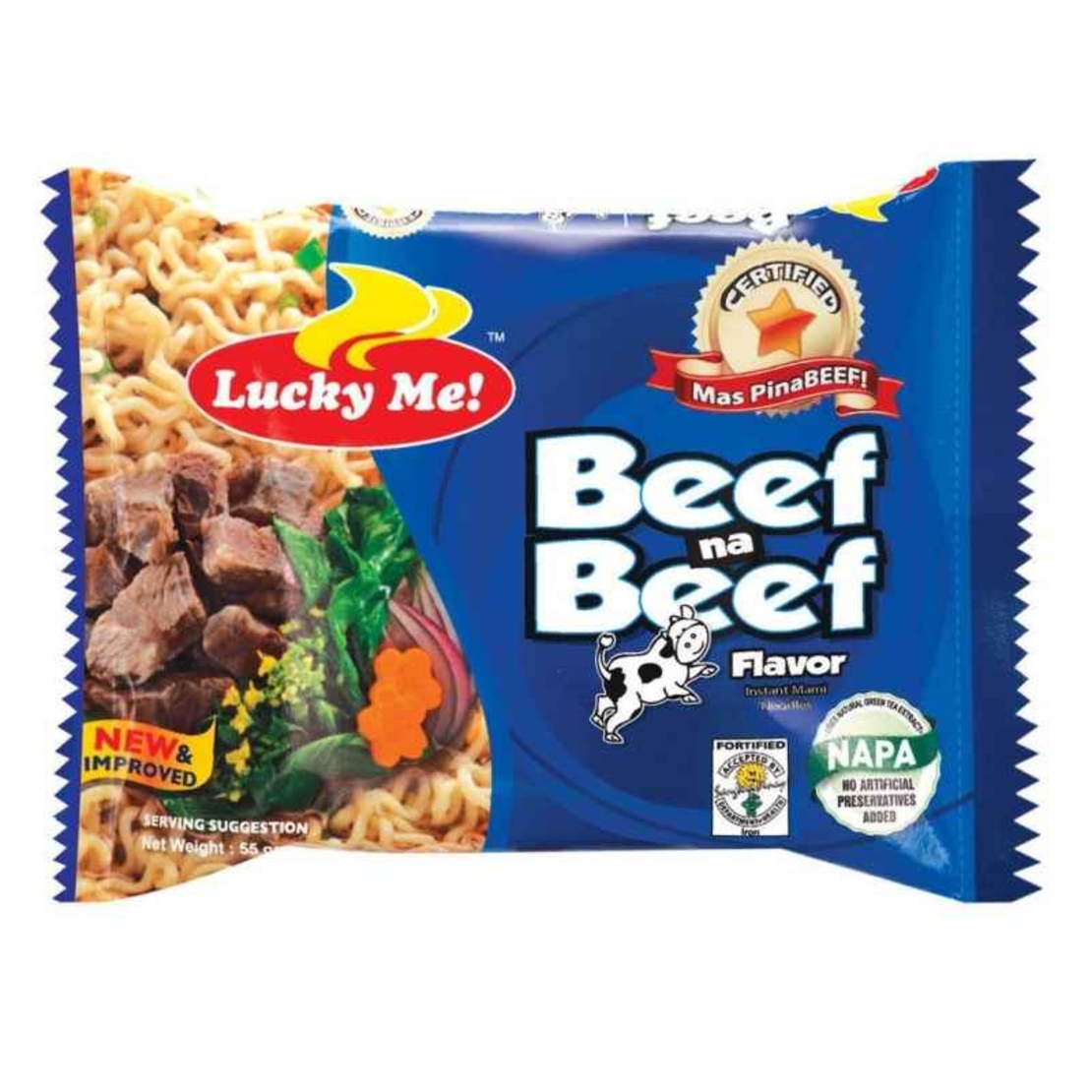 SMALL Lucky Me - Beef na Beef Flavor Instant Mami Noodles