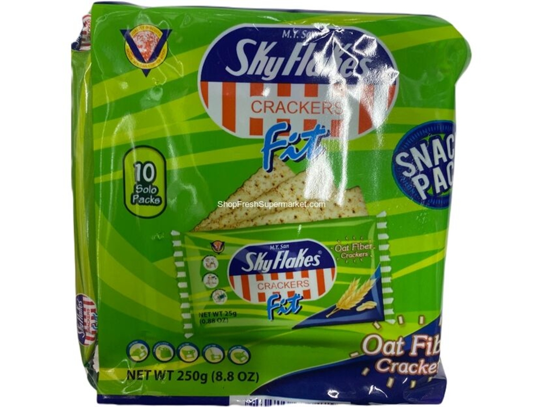 Skyflakes Oat Fiber crackers (10 single packs) 250grms