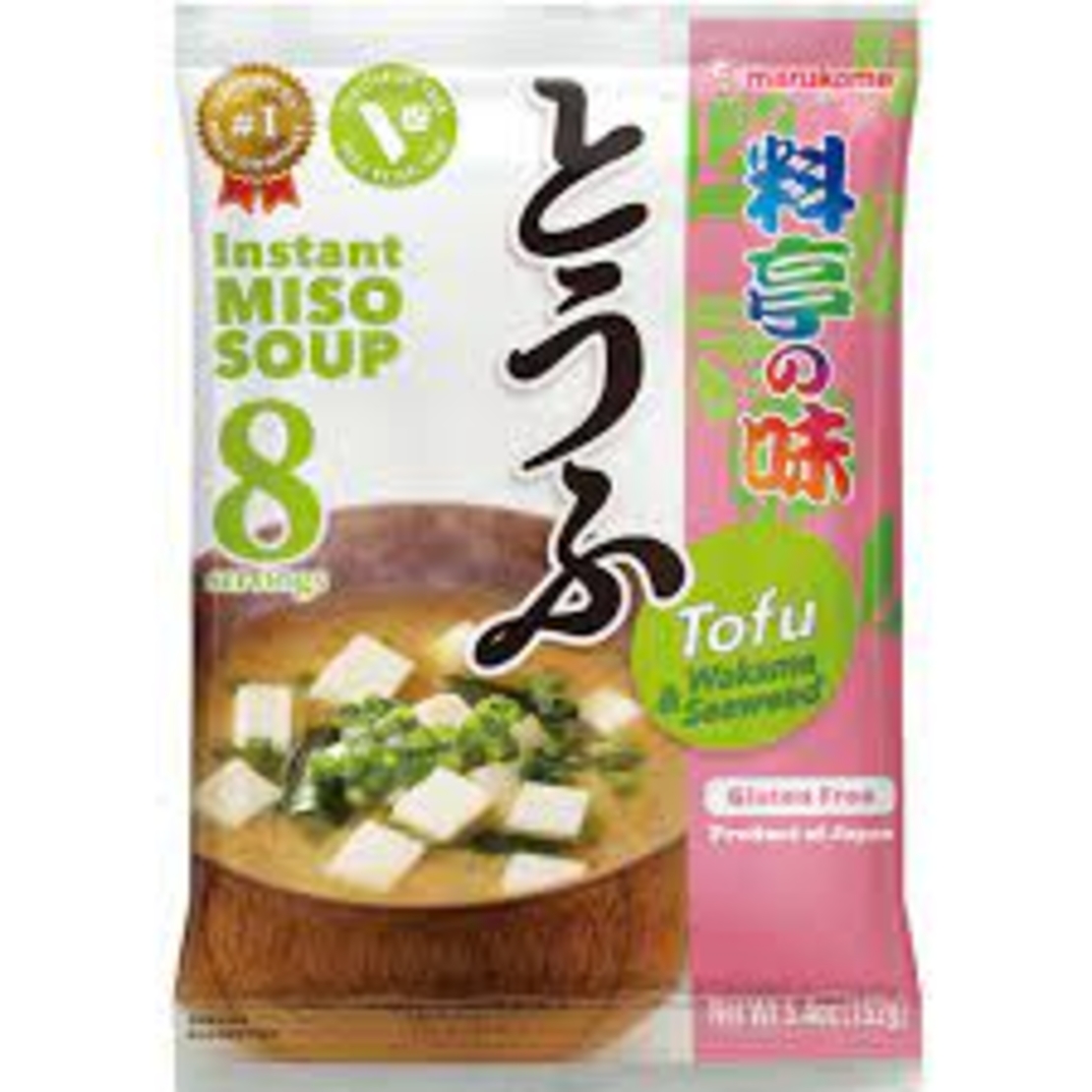 Quick miso soup with tofu