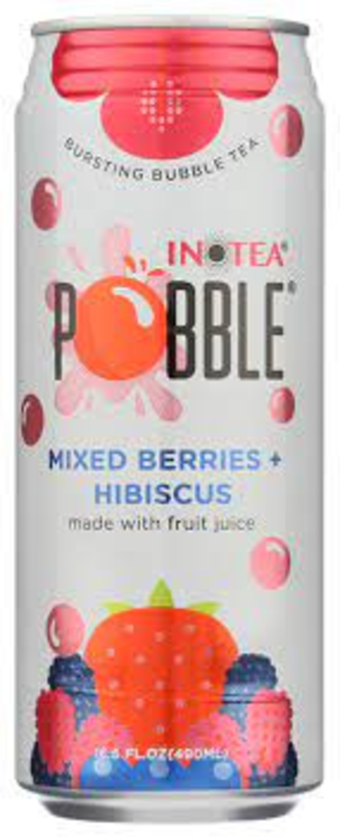 Bursting Bubble Tea Mixed Berries + Hibiscus 490ml