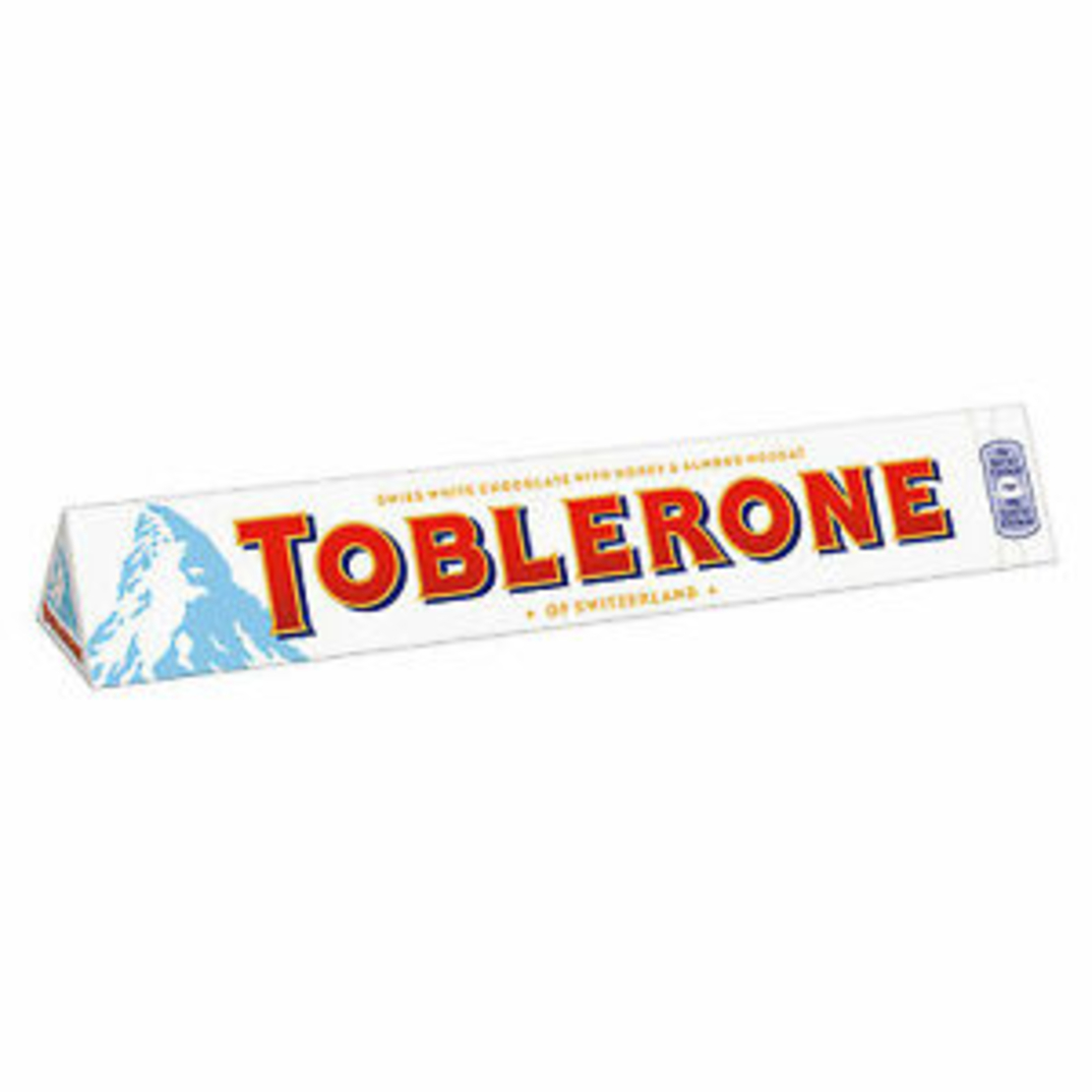 Toblerone white chocolate with honey and almond nougat