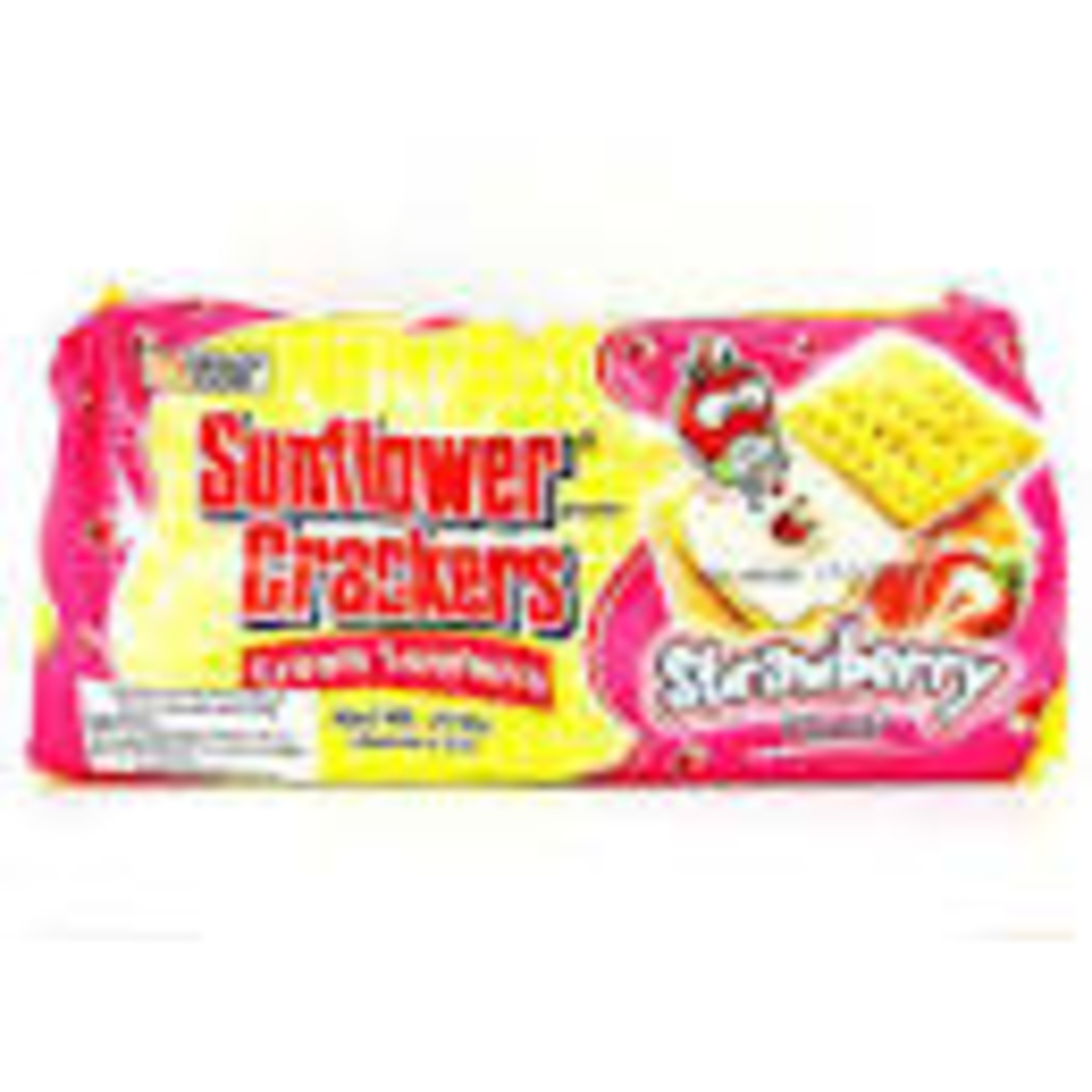 sunflower crackers cream sandwich strawberry flavor