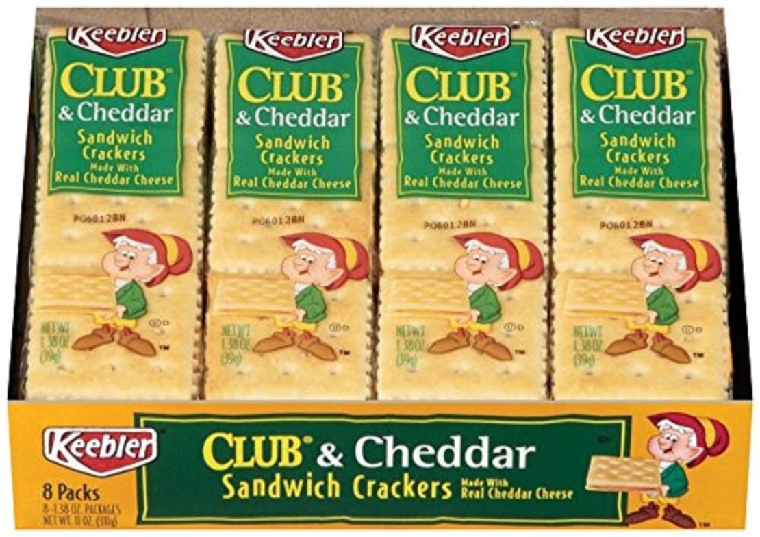 Keebler Club & Cheddar Sandwich Crackers 8 packs 311 g