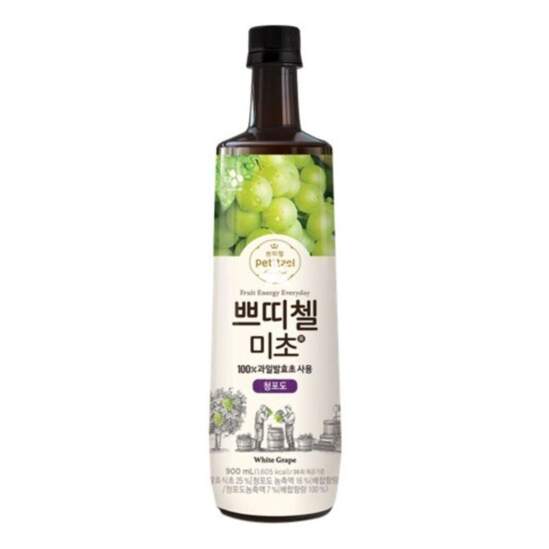 Petitzel Fruit Vinegar (muscat) White Grape 900ml