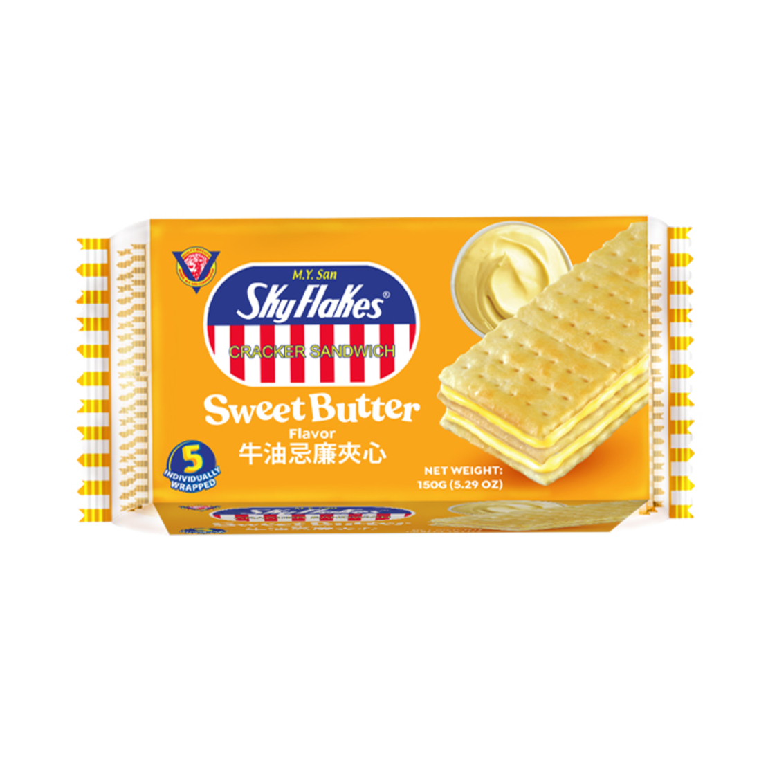 Skyflakes Sweet Butter  Flavor  5 packs ( 150 grms )