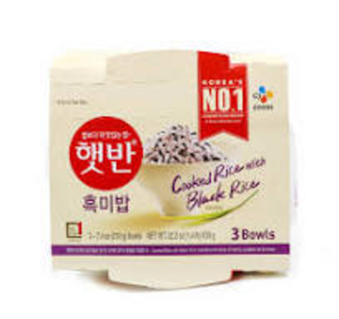 Cooked White Rice with Black Rice  3 bowls