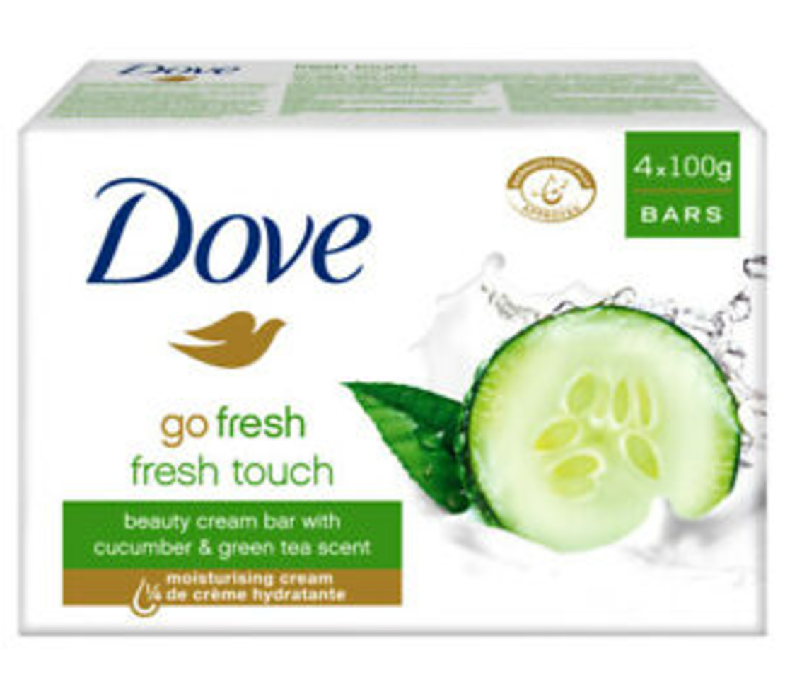 Dove - Go Fresh Body Wash Beauty cream bar with cucumber & green tea scent 4x100g bars