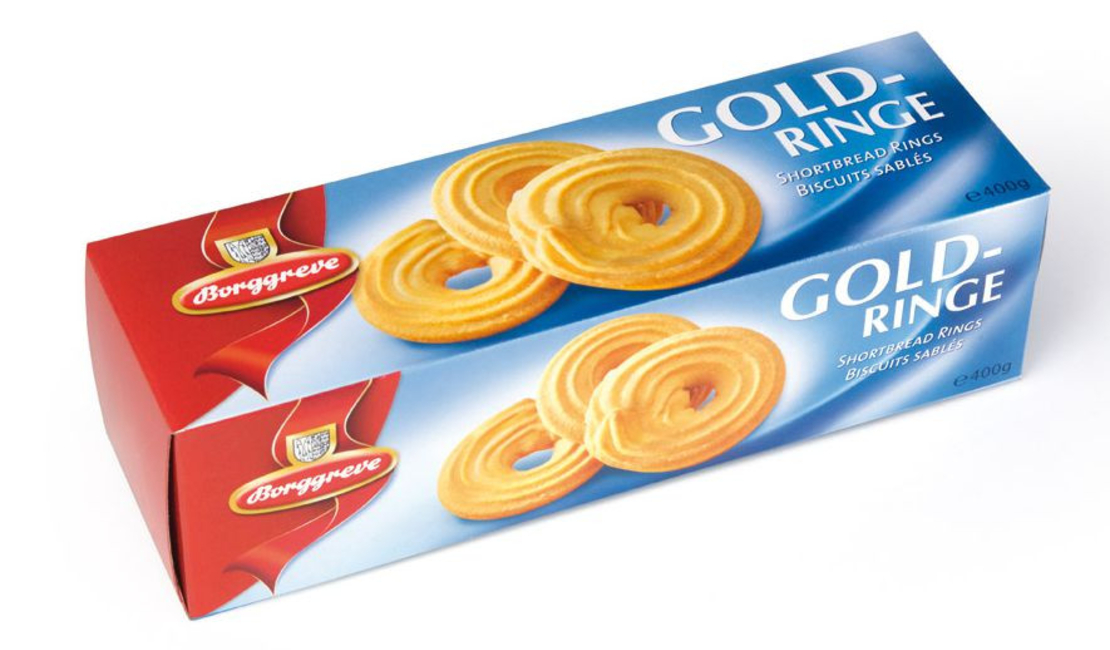 Gold Ring - Shortbread Biscuit Rings 400g