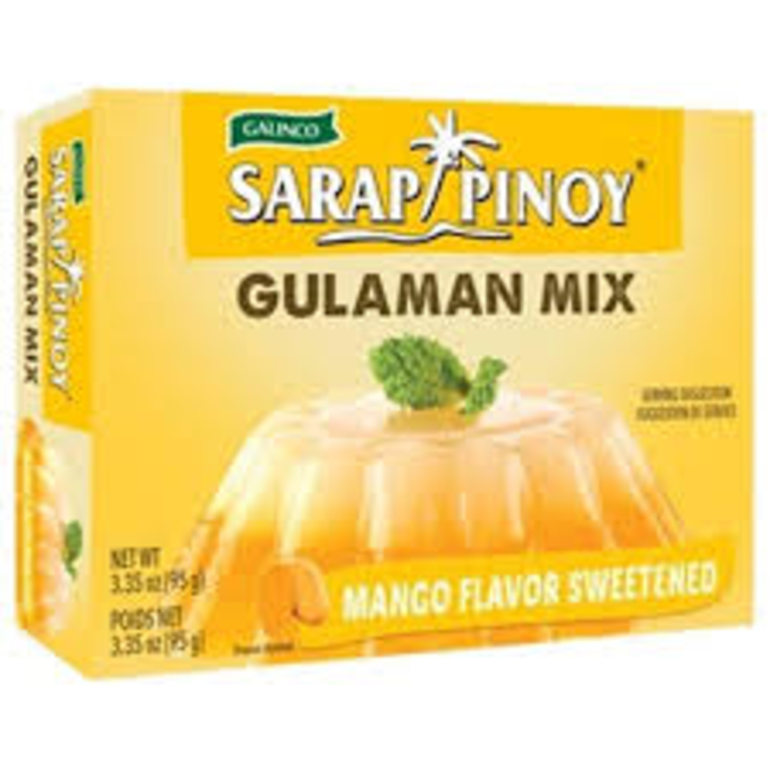 Sarap  Pinoy Gulaman Mix Mango Flavor Sweetened 95grms