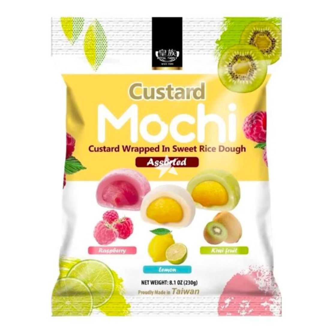 Custard Mochi wrapped in Sweet  Rice Dough Assorted 230grms