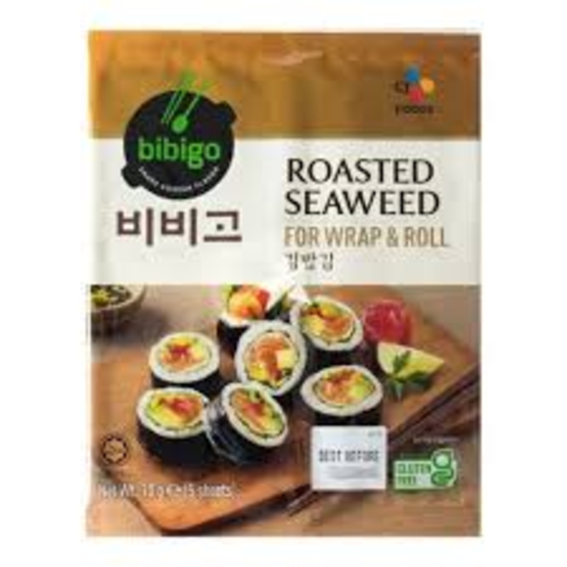 Bibigo Roasted Seaweed for wrap and roll 10grams (5 sheets )