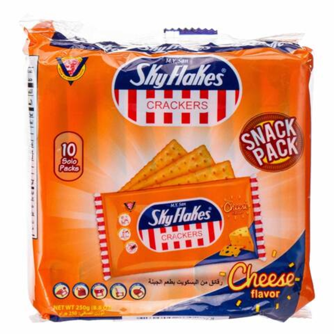 Skyflakes Cheese Flavor 10 solo packs ( 250 grms )