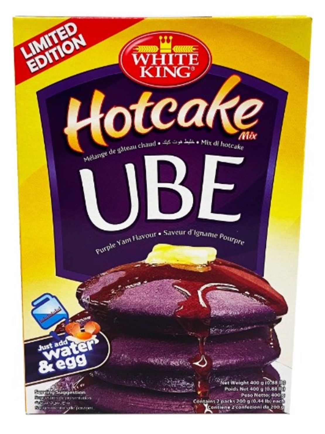 White King Hotcake Mix Ube Flavor 400grms