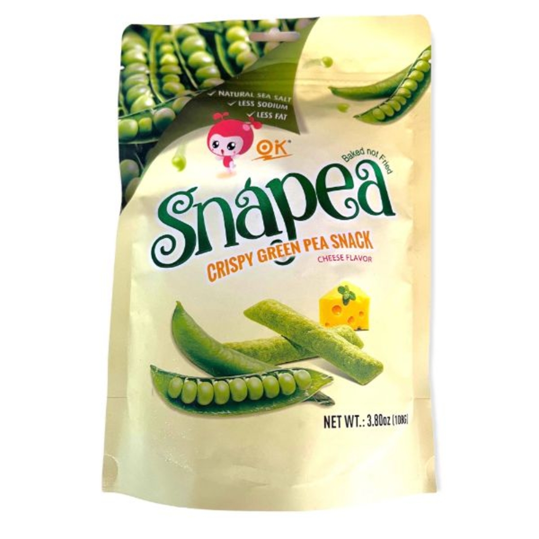 Snapea Crispy Green Pea Snack Cheese Flavor 108grms