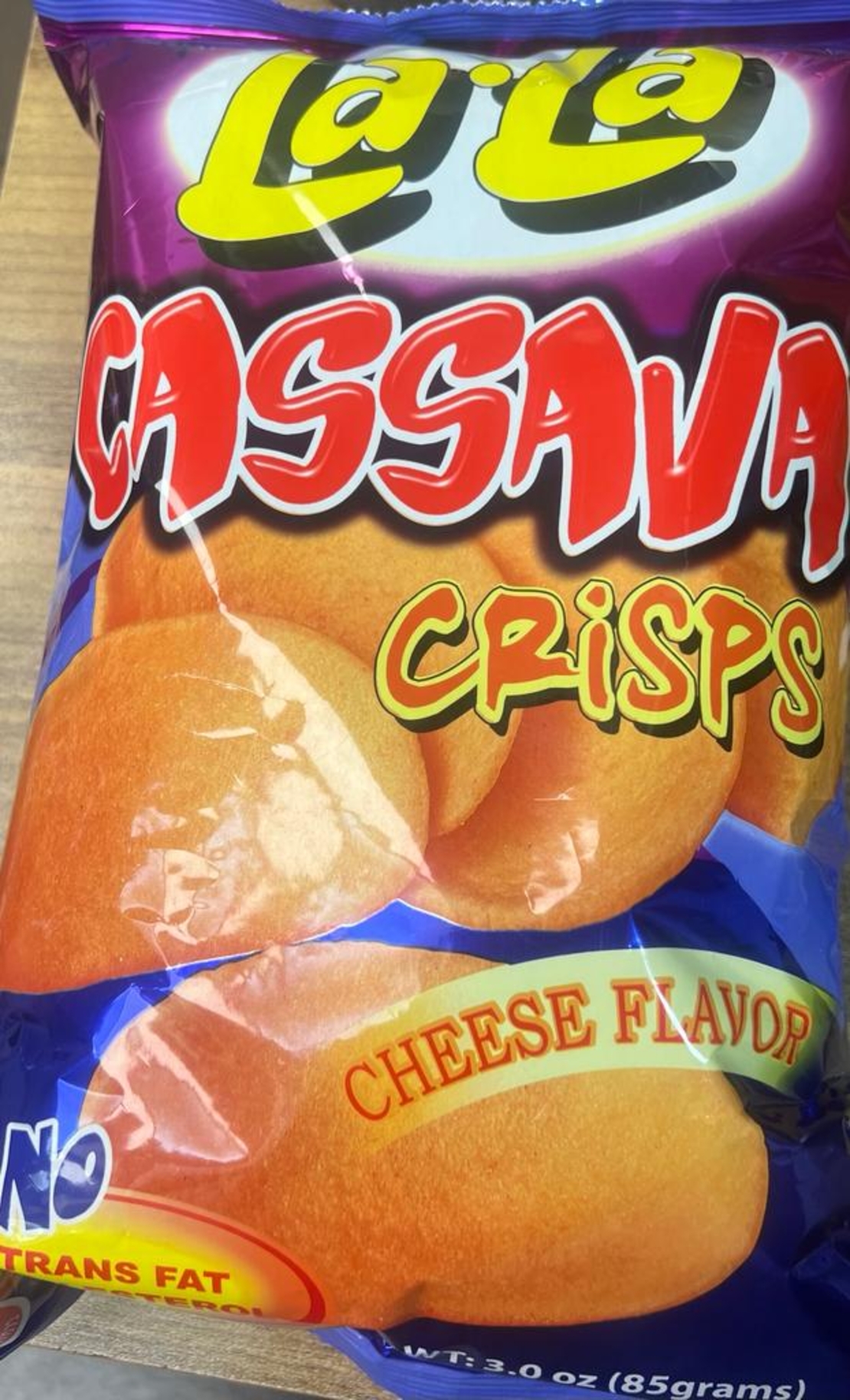 lala cassava crisps cheese flavor