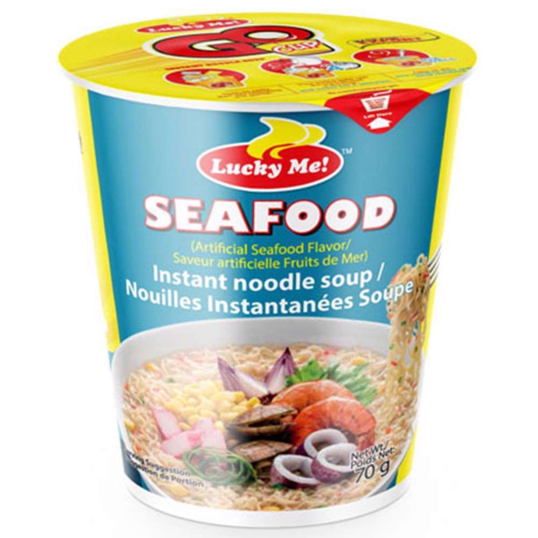 Lucky me seafood cup noodles 70grms.