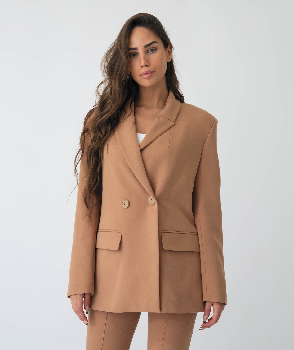 LEAH SUIT CAMEL