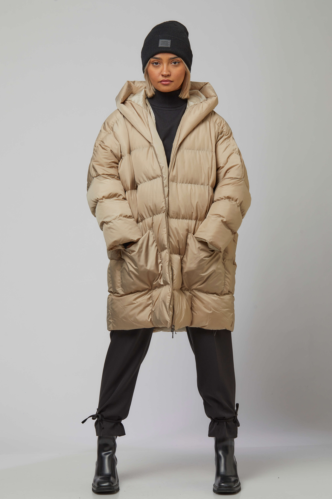 MILAN PUFFER COAT STONE