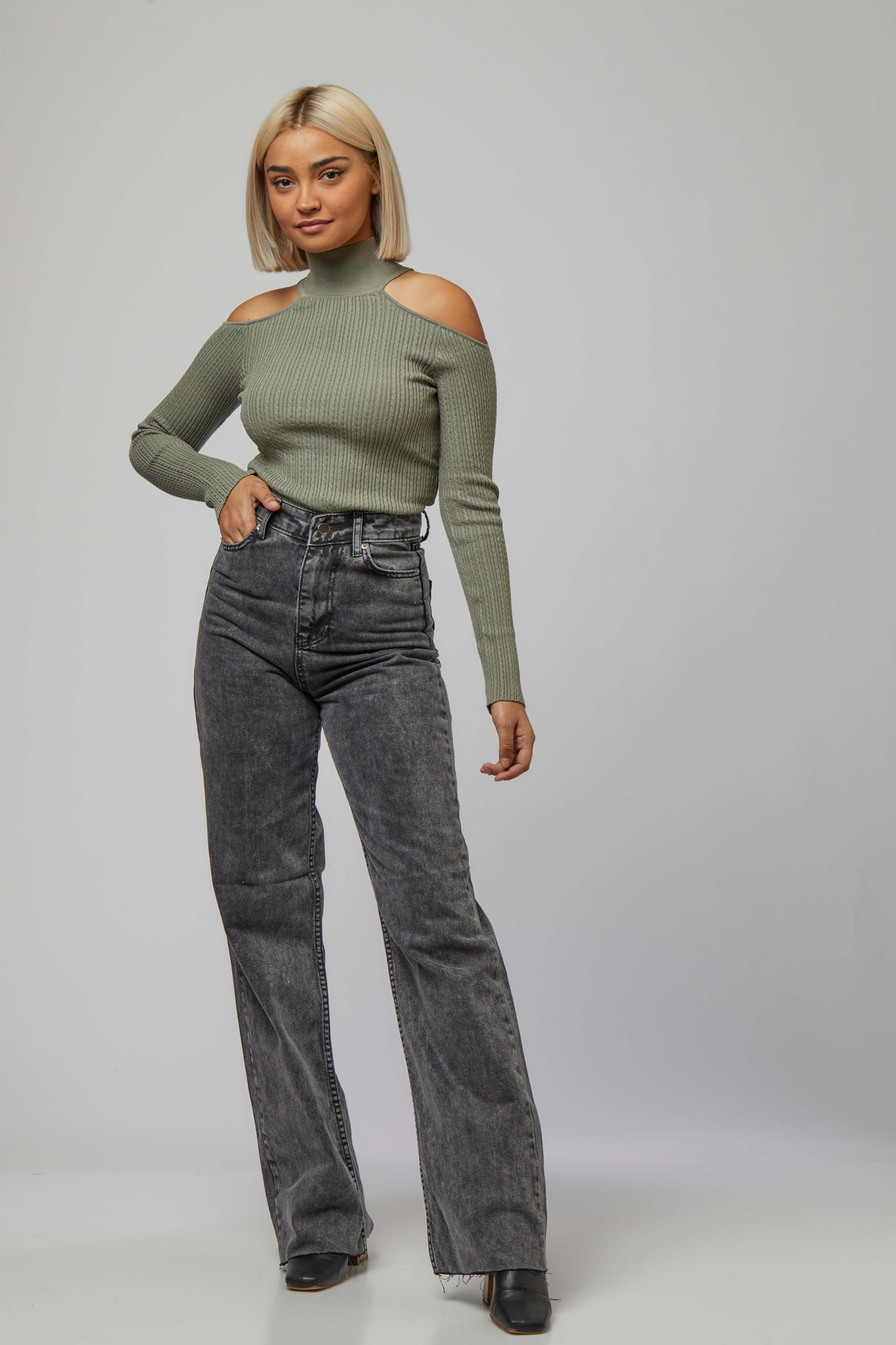 OLIVIA HIGH NECK GREEN