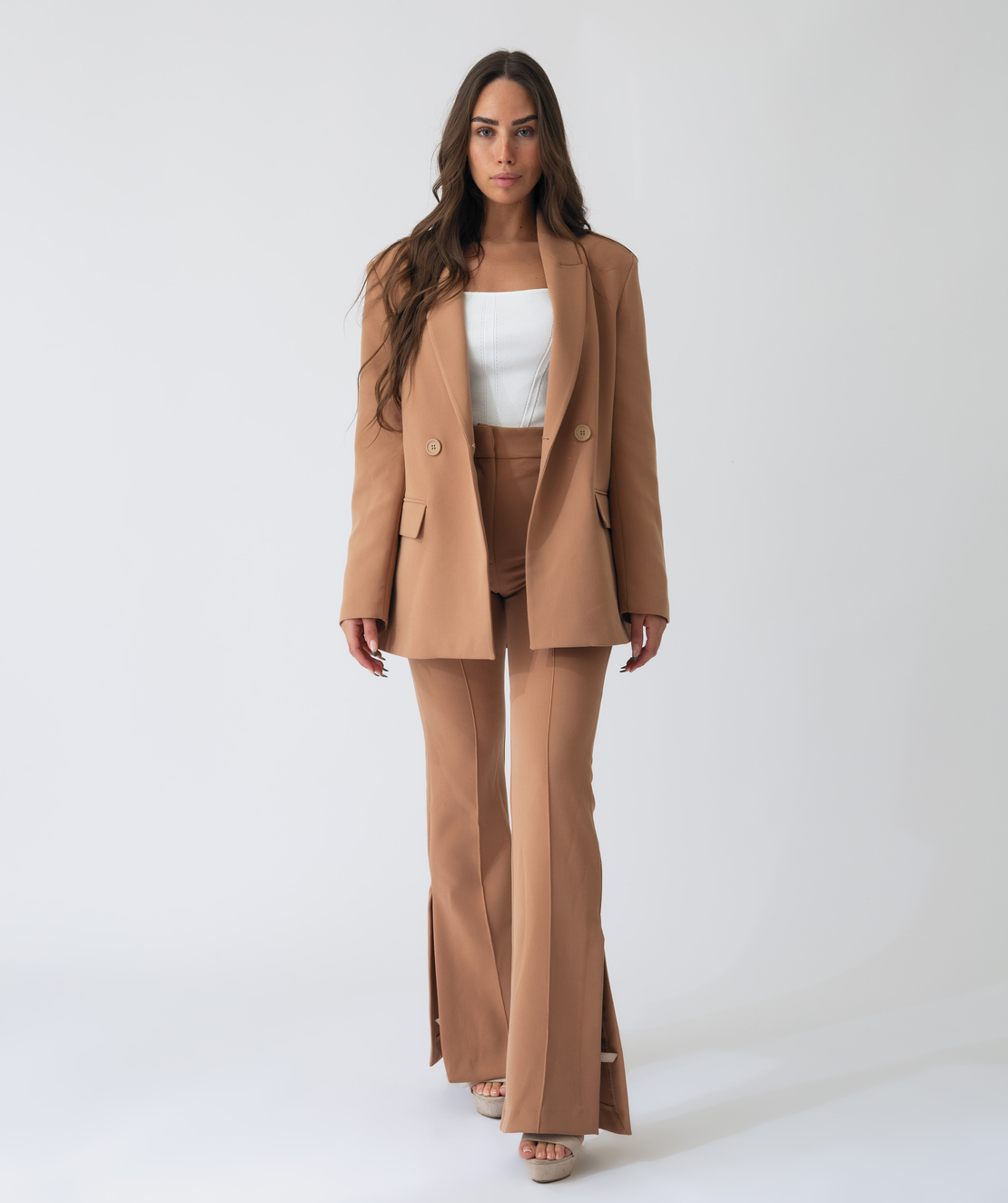 LEAH SUIT CAMEL