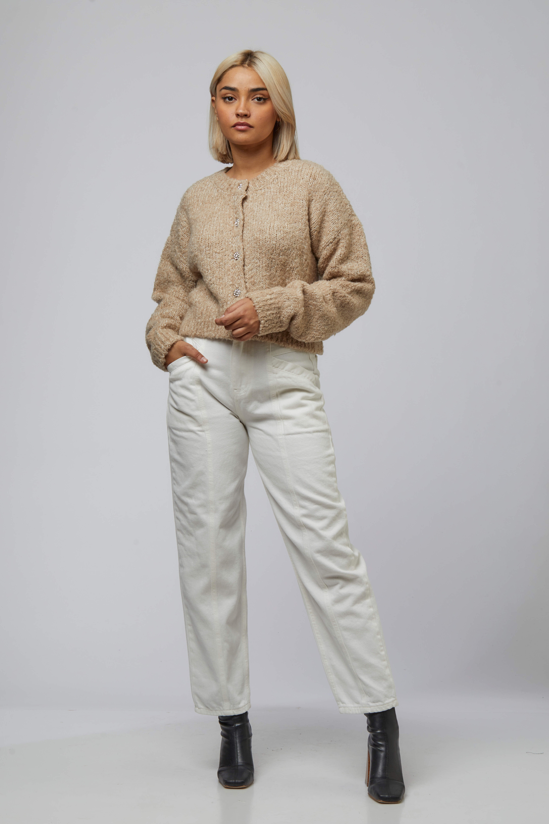 VIOLA CARDIGAN STONE