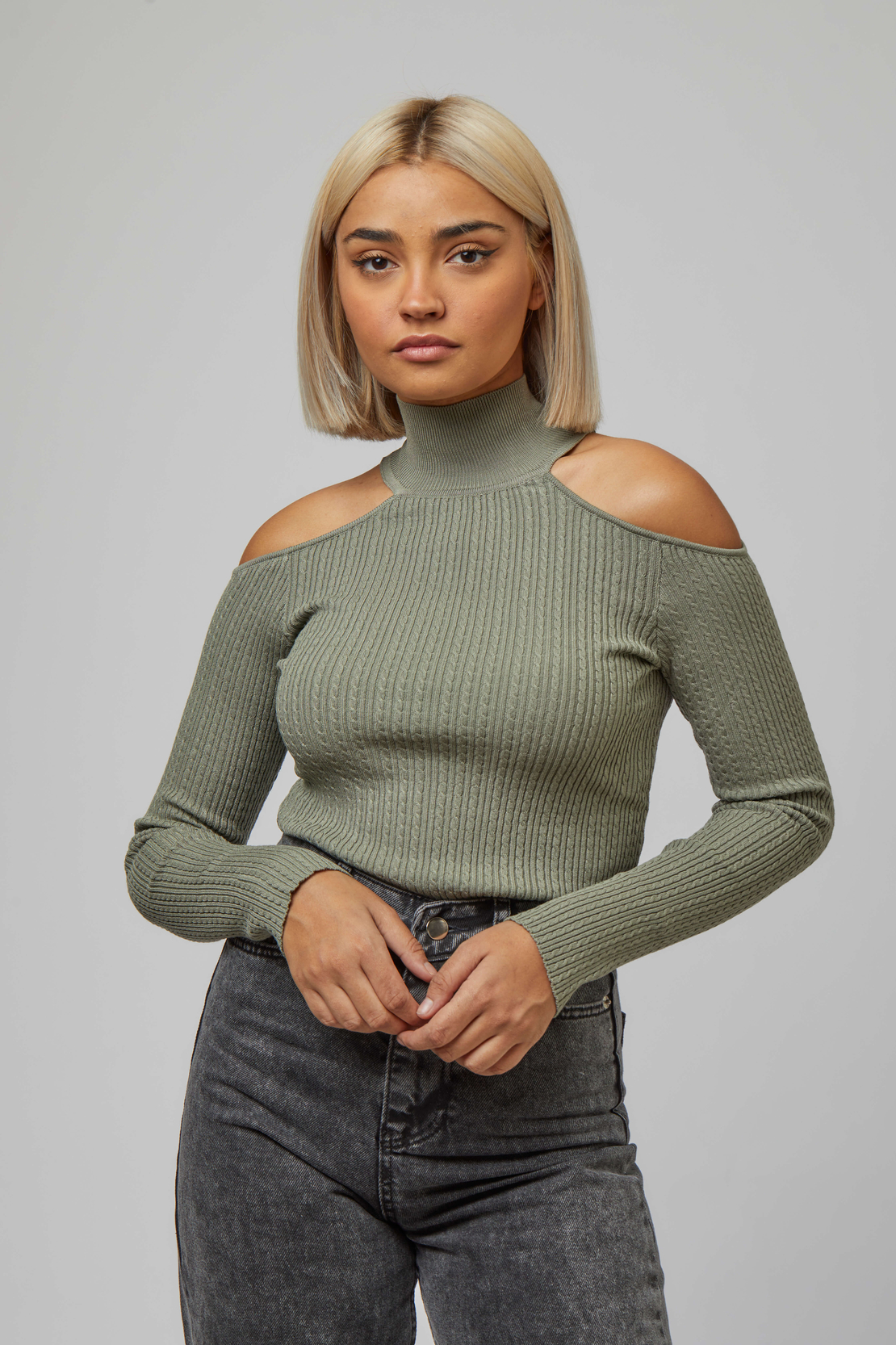 OLIVIA HIGH NECK GREEN