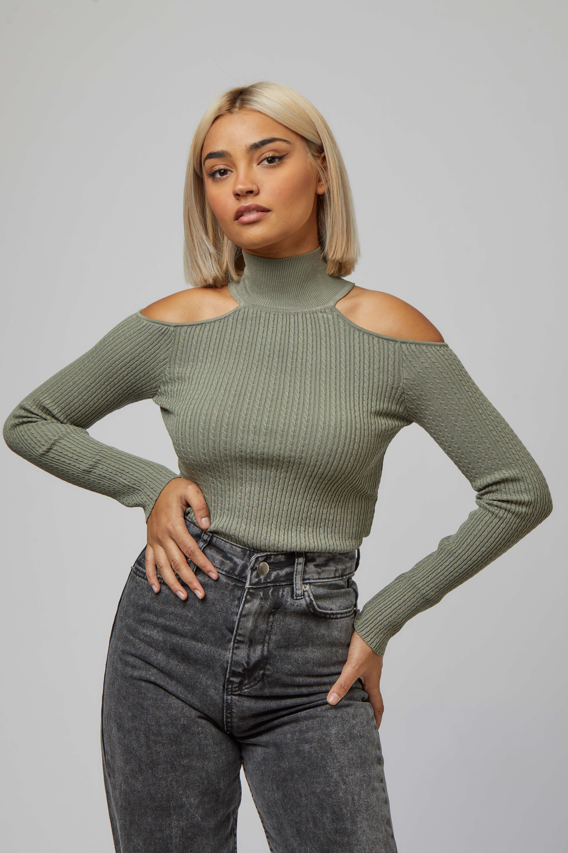 OLIVIA HIGH NECK GREEN