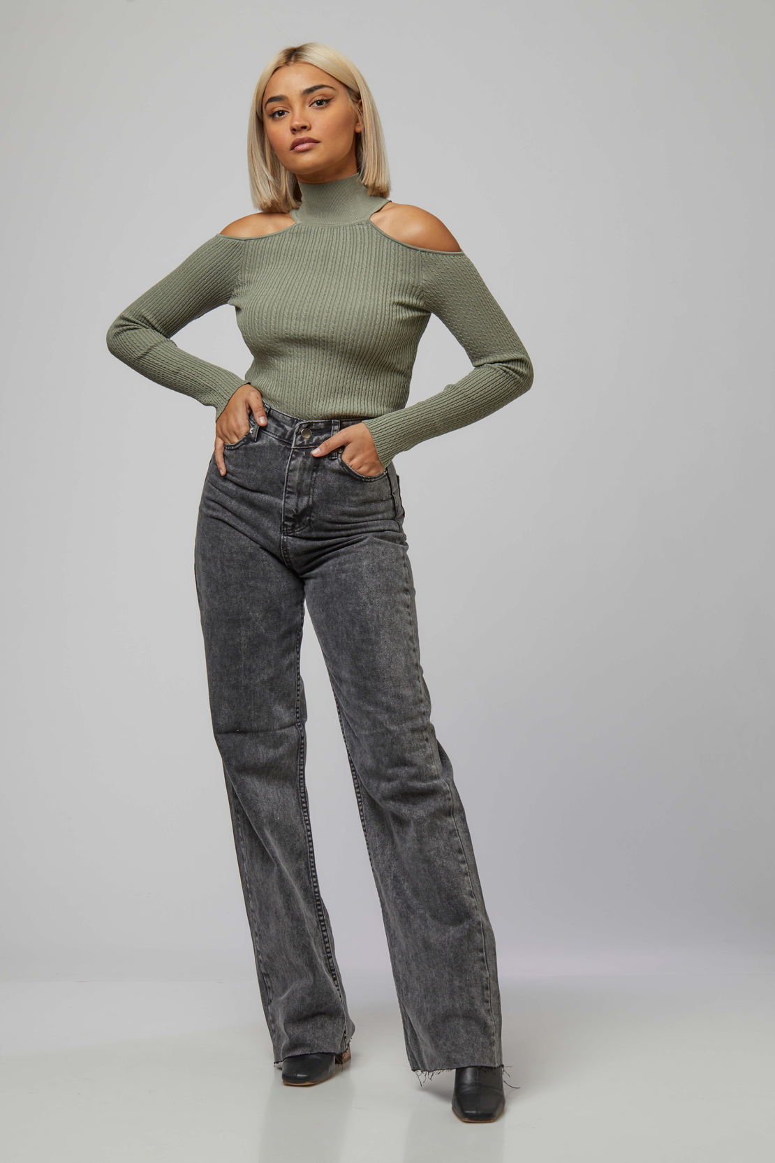 OLIVIA HIGH NECK GREEN