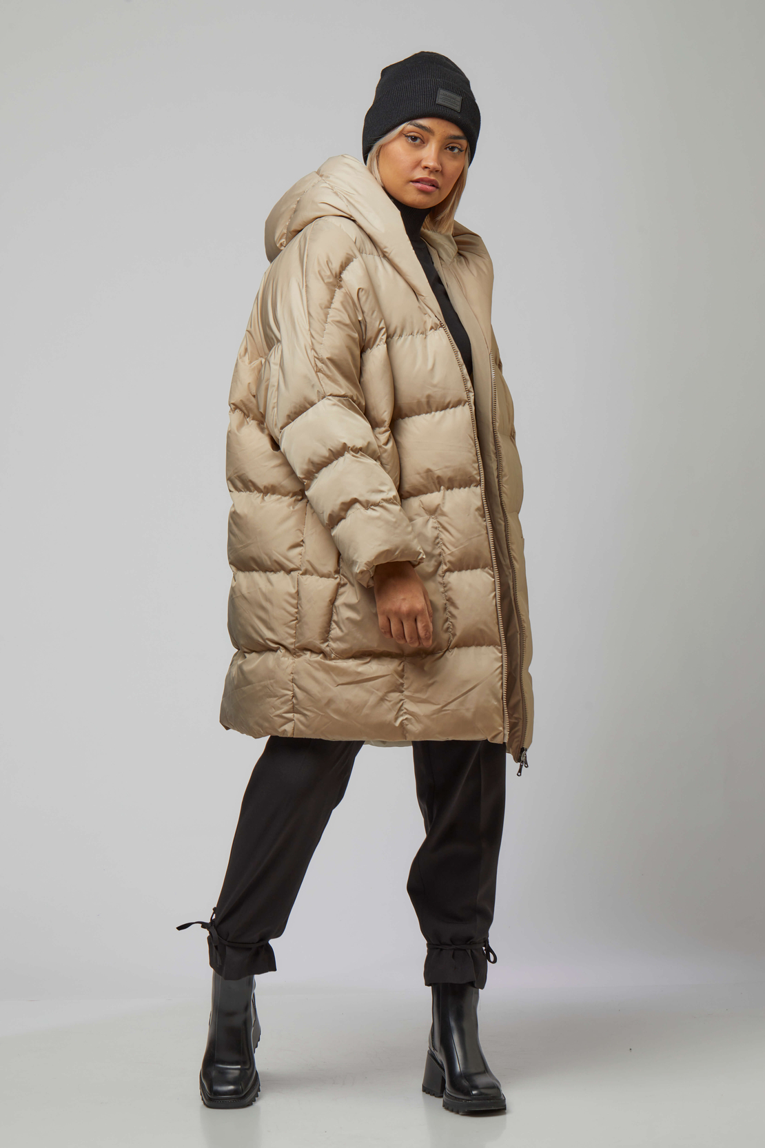 MILAN PUFFER COAT STONE