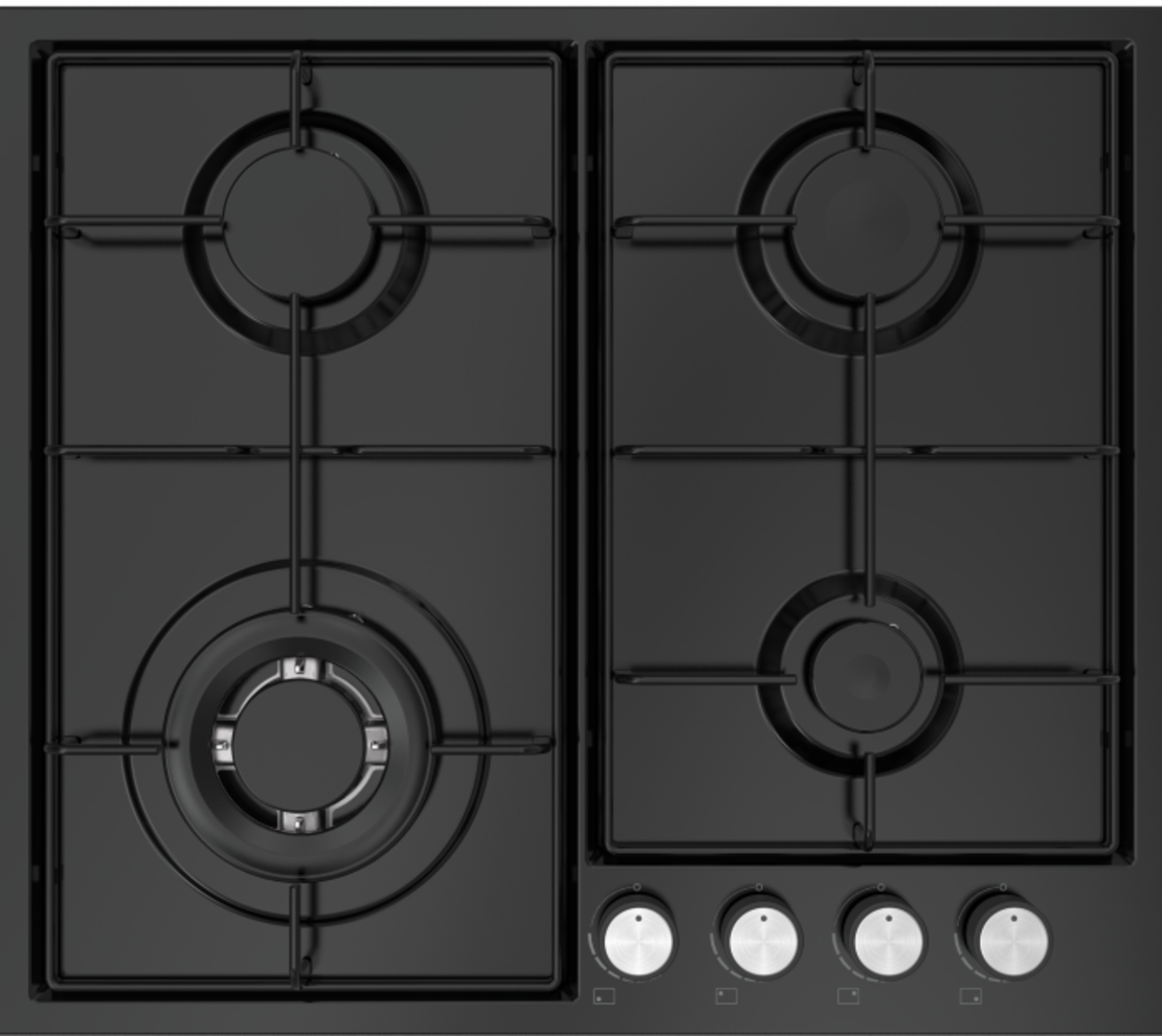 כיריים גז + טורבו לבמט צבע שחור LVH6109B-NT LAVAMAT