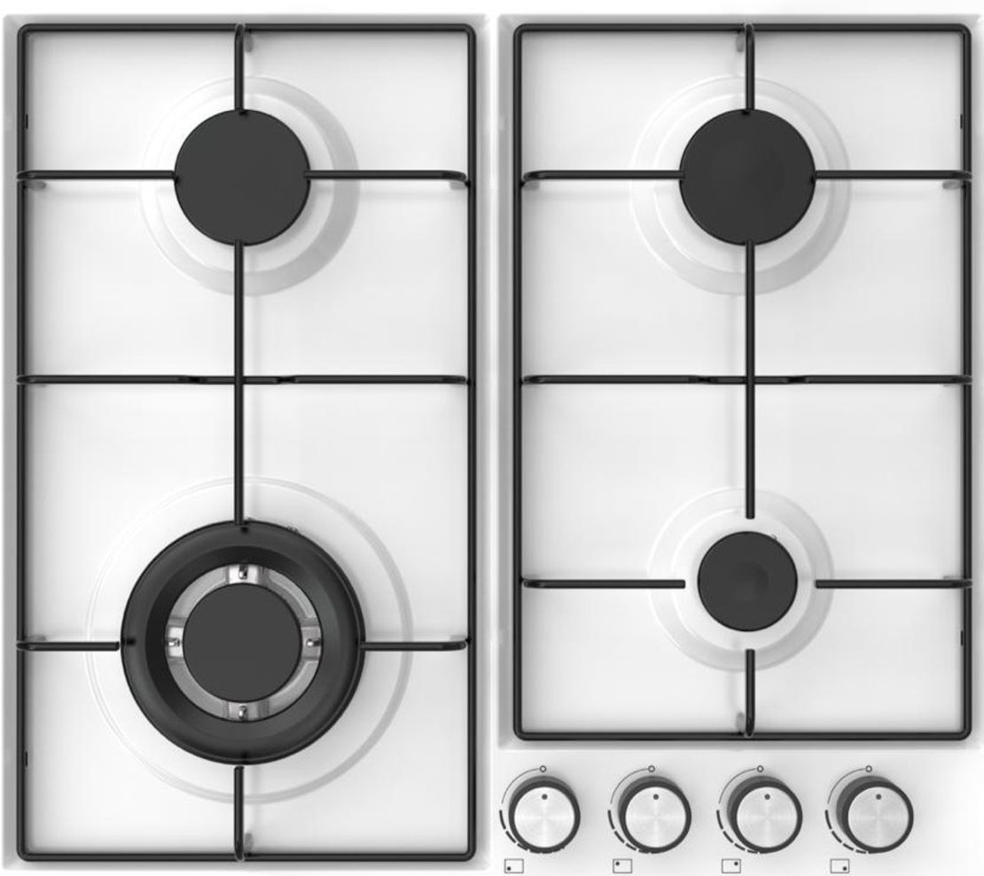 כיריים גז + טורבו לבמט צבע לבן LVH6108W-NT LAVAMAT