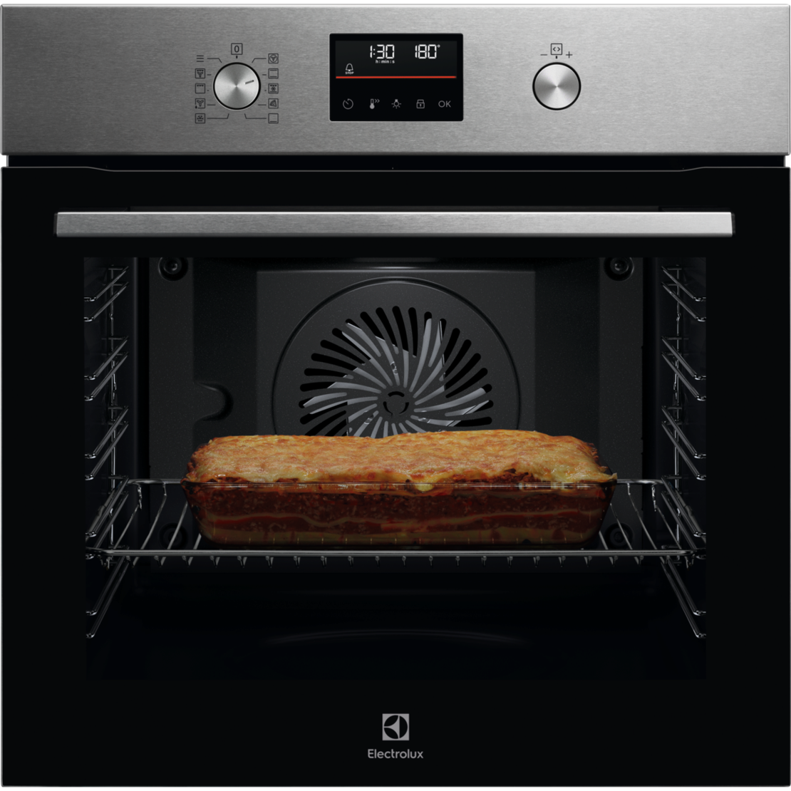 תנור אפייה בנוי אלקטרולוקס 71 ליטר פירוליטי Electrolux EOP6401 - צבע נירוסטה תוצרת גרמניה