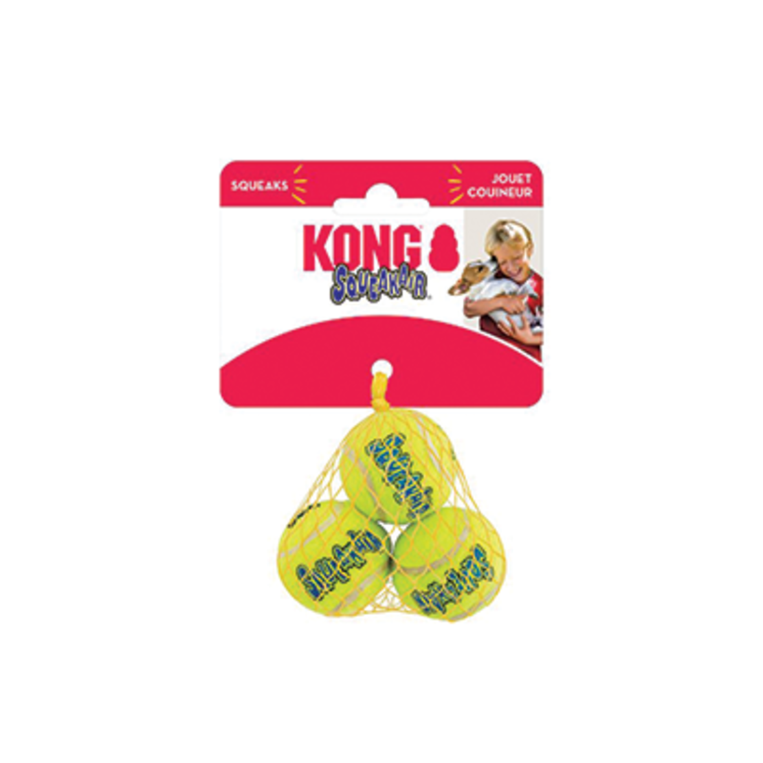 כדור טניס של קונג XS לכלבים זעירים 3 יח במארז SqueakAir Balls Kong