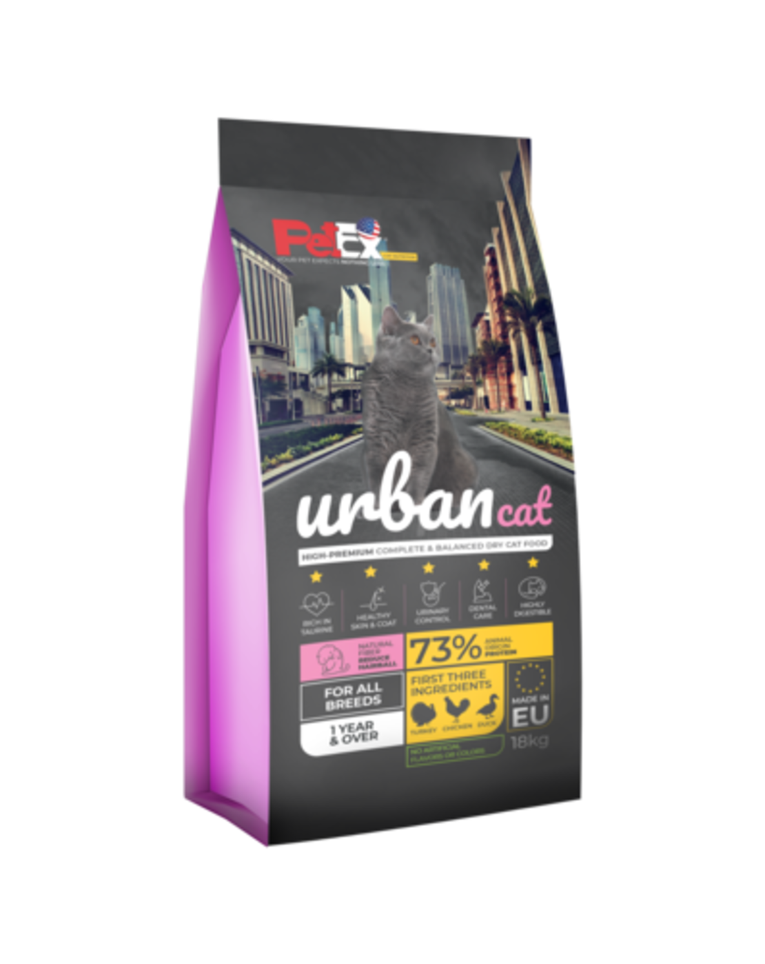 Petex Urban cat אוכל לחתולים 18 קג