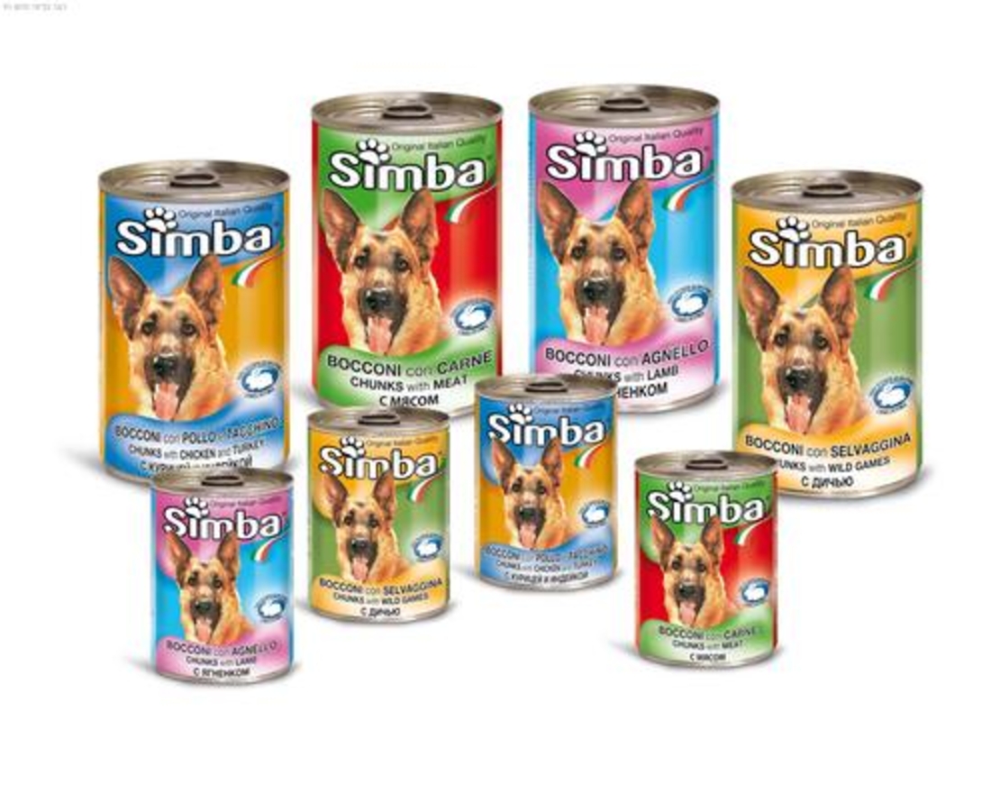 שימורים לכלב Simba – מגש 24 יח' - 4 טעמים