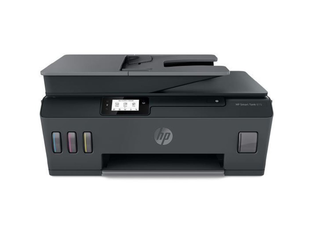 מדפסת צבעונית חסכונית, אלחוטית+פקס+פידר HP SMART TANK 615 ALL IN1