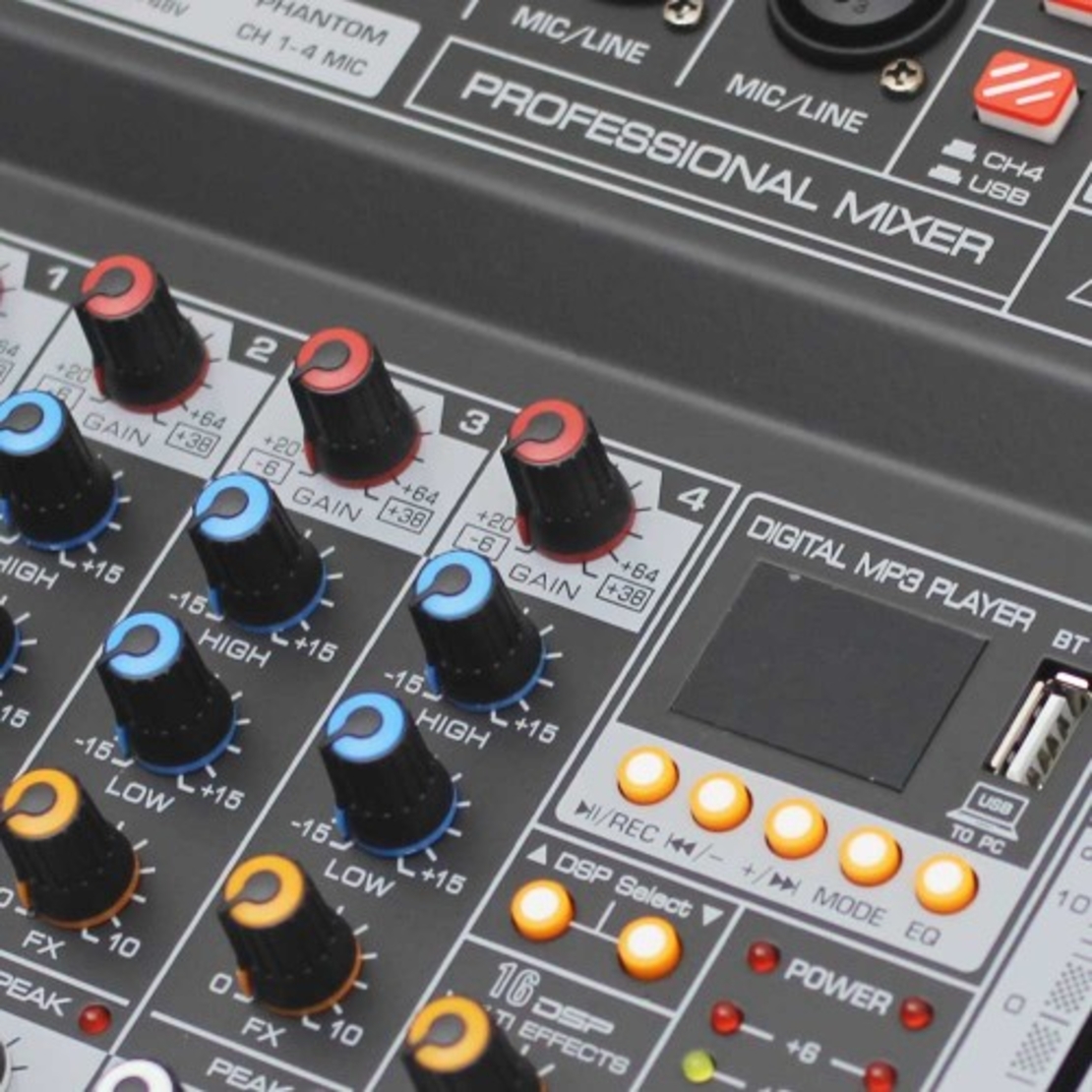 מיקסר 4 ערוצים XLR BTS