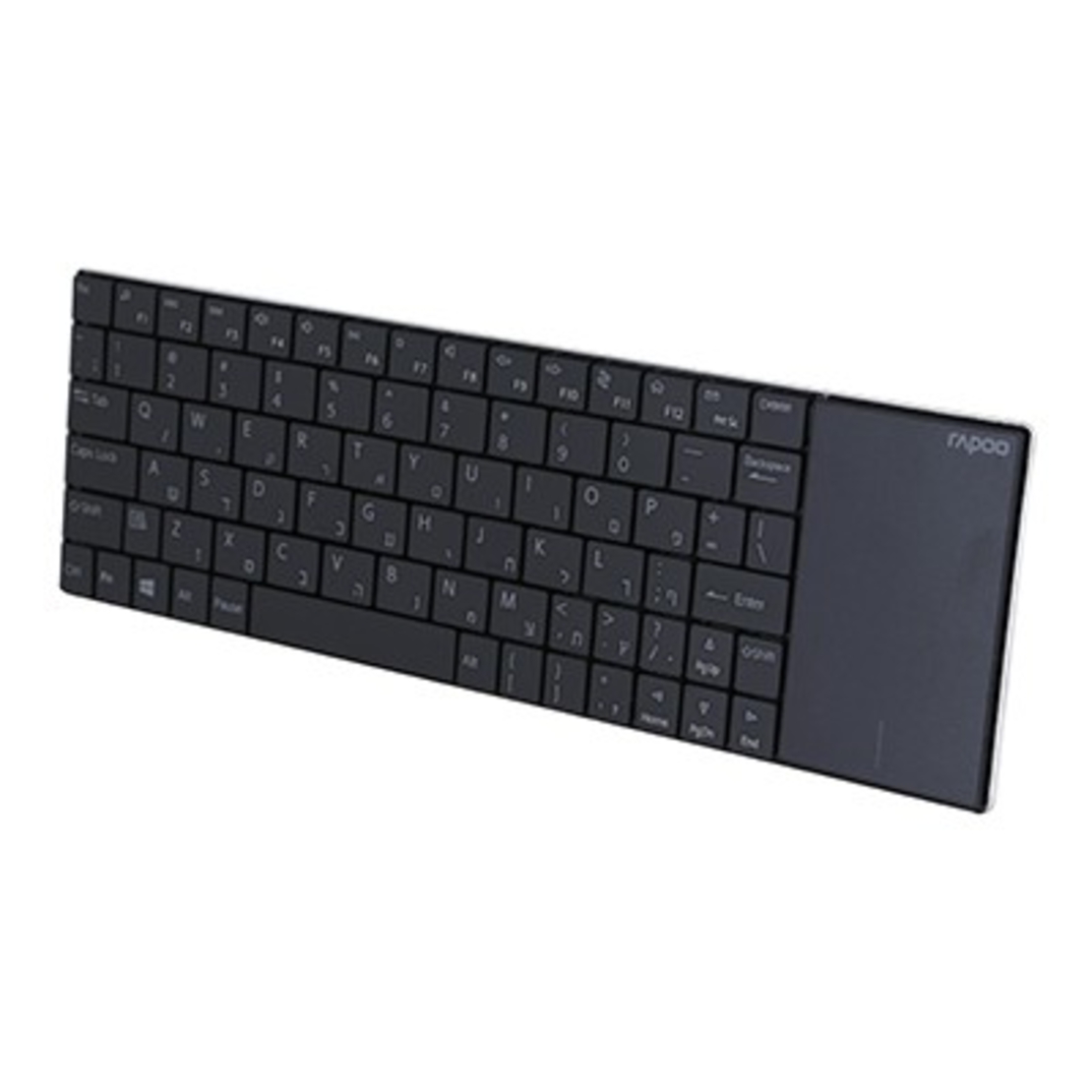מקלדת אלחוטית משולבת מגע 2.4G שחור RAPOO E2710