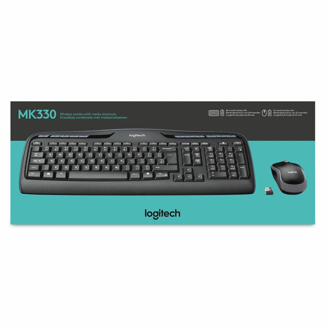 סט מקלדת ועכבר אלחוטיים Logitech MK330