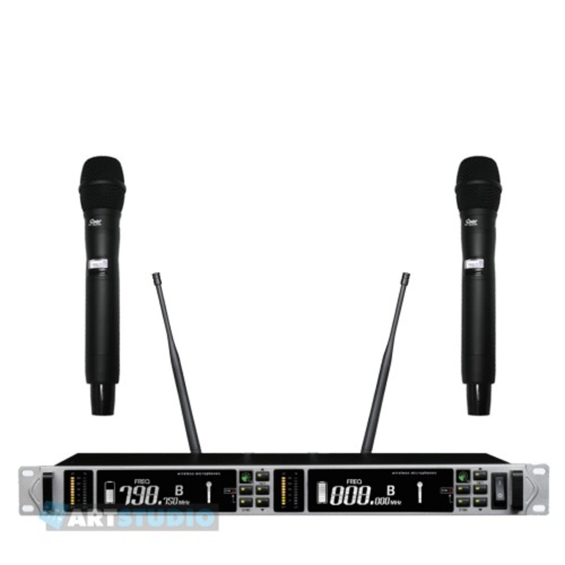 זוג מיקרופונים UHF מקצועי