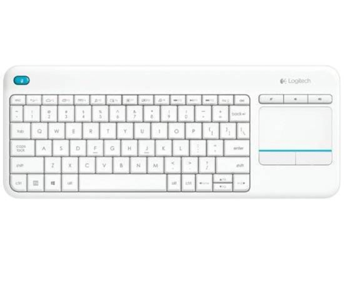 מקלדת אלחוטית Logitech Touch K400 Plus בצבע לבן
