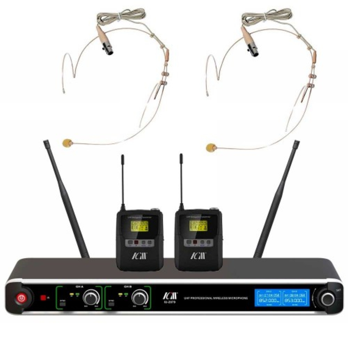 זוג מיקרופונים UHF מדונה ICM