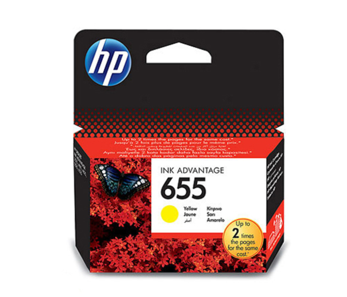 ראש דיו מקורי HP 655 צהוב