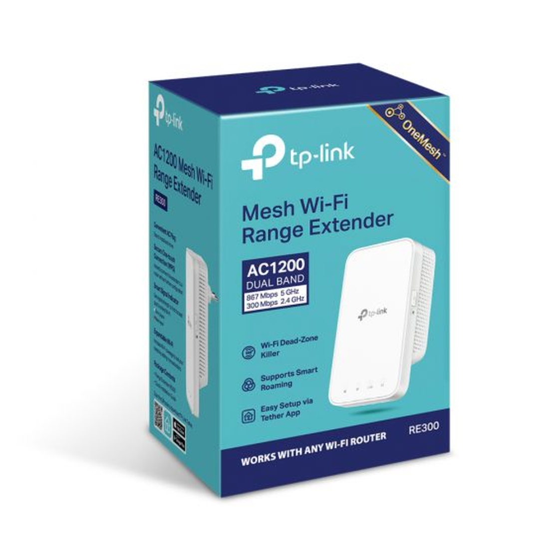 אקסס פוינט Tp-Link RE300 1200MBPS AC RE300 AC1200 Mesh Wi-Fi Range Extender