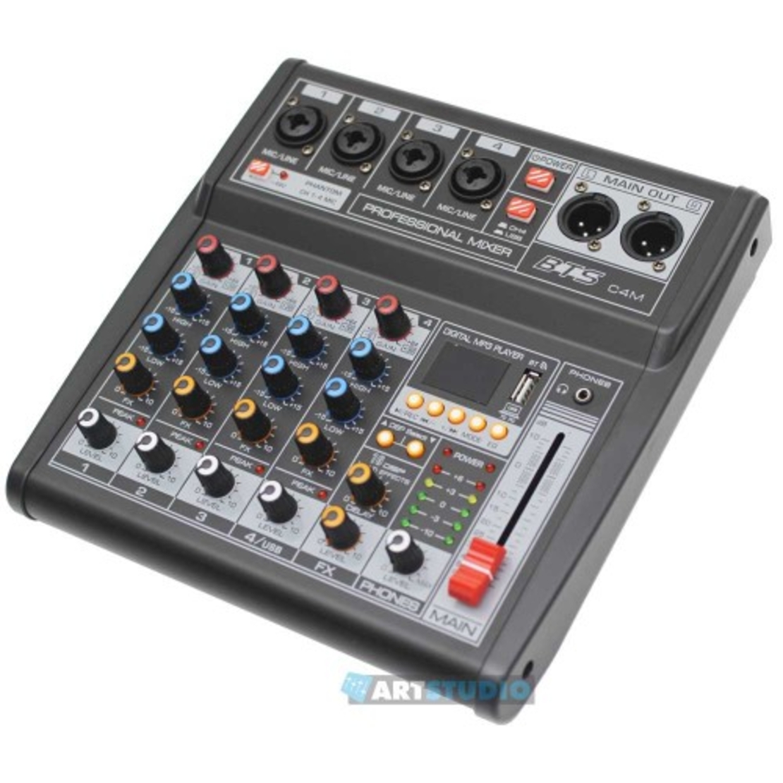 מיקסר 4 ערוצים XLR BTS