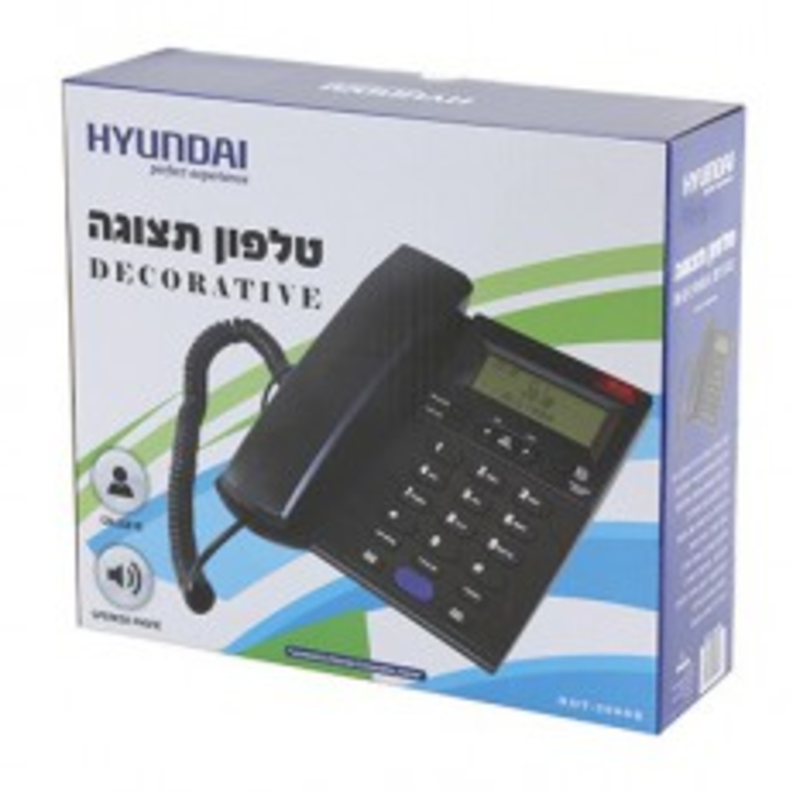 טלפון משרדי  דקורטיבי שחור HYUNDAI HDT-2600B